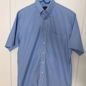 Jos. A. Bank Blue and White Striped Casual Shirt